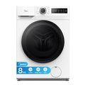 Midea Freestanding 8 KG Front Load Washing Machine Slim,A-10% Class,Steam Wash,Turbo Quick Wash,Durable Inverter BLDC,1400 RPM,White-MF110W80BA10/W-UK