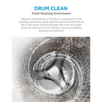 Midea Freestanding 8 KG Front Load Washing Machine Slim,A-10% Class,Steam Wash,Turbo Quick Wash,Durable Inverter BLDC,1400 RPM,White-MF110W80BA10/W-UK