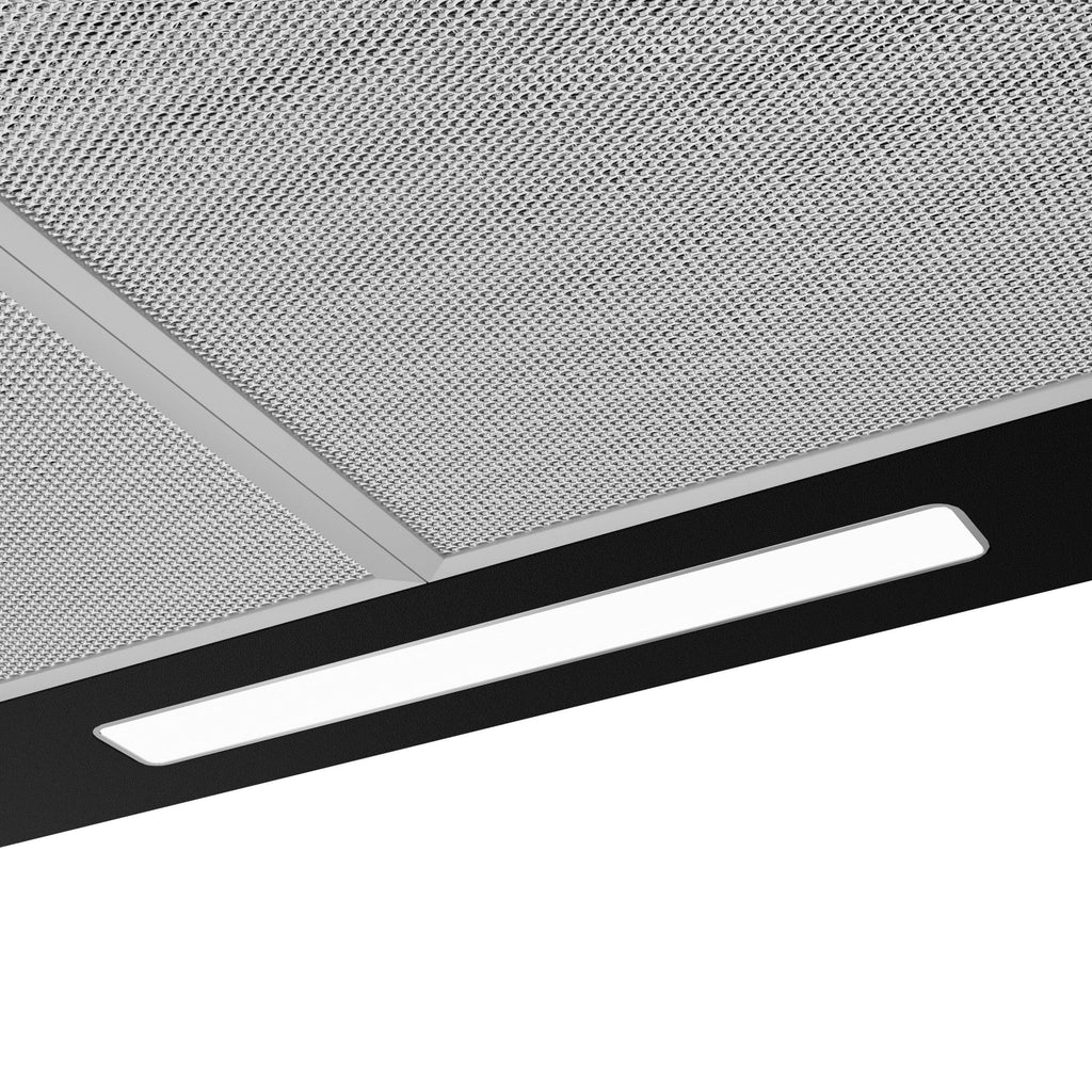 CIARRA Cooker Hood 60cm CBCB6201 600mm Kitchen Extractor Hood with Carbon Filters Recirculating&Ducting Wall Mounted Cooker Extractor Fan Black